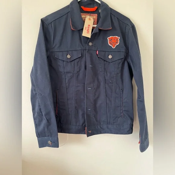 Levi's chicago BEARS デニムジャケット古着 mens-levis-blue-chicago-bears-